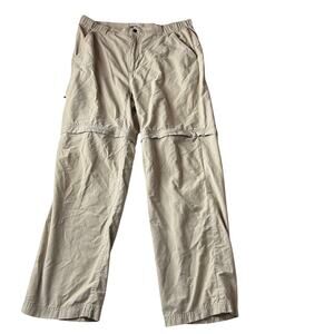 Nike ACG Mens Convertible Cargo Pants Size Large 34x30 Zip Off Khaki Tan Outdoor
